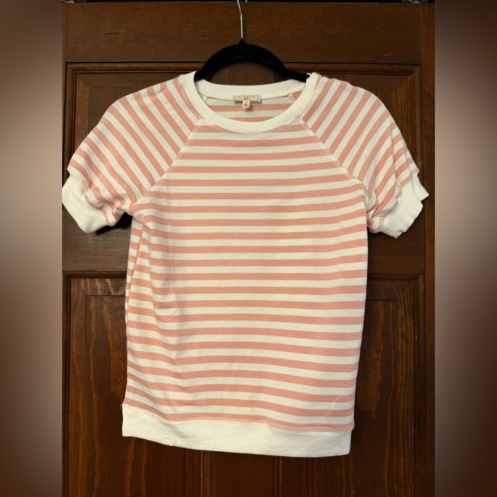Crewcuts Pink and White Striped Tee
